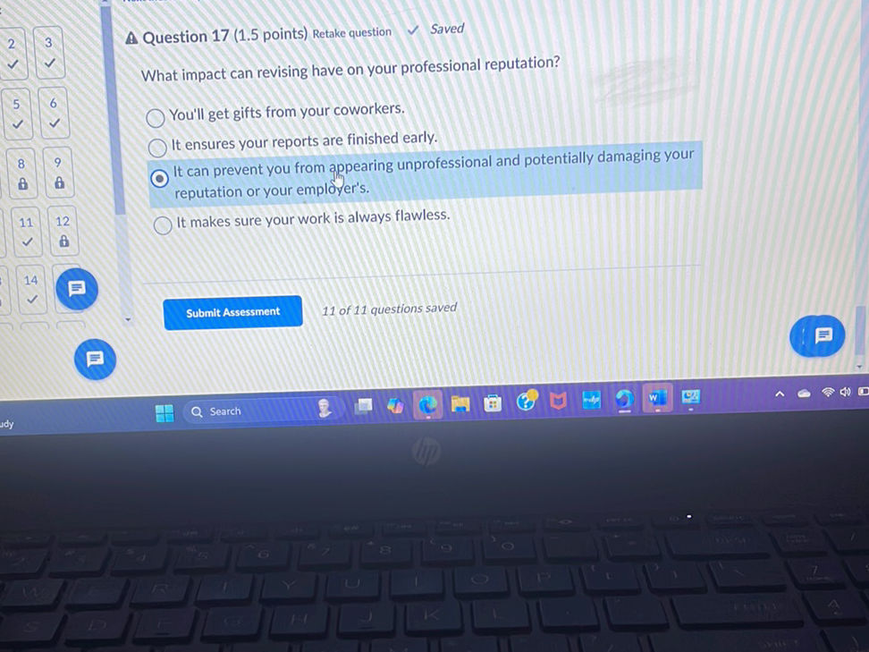 Question 17 (1.5 points) Retake question | StudyX