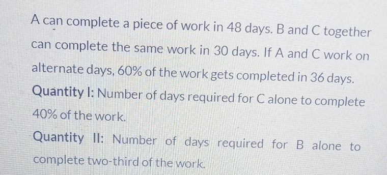 A can complete a piece of work in 48 days. B | StudyX