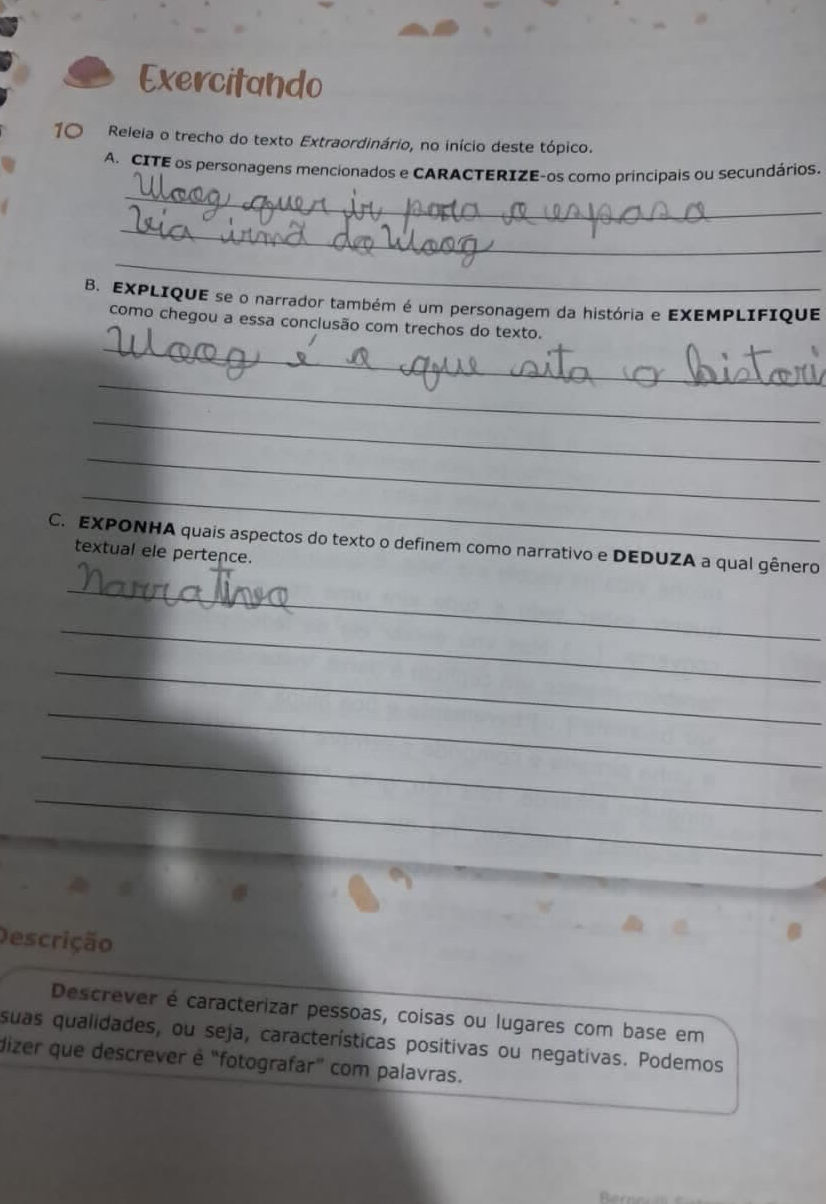 A. CITE os personagens mencionados e | StudyX