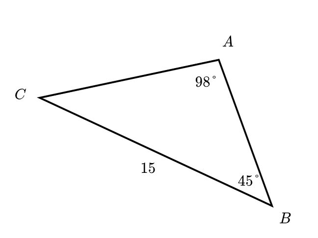 The image shows a triangle with the | StudyX