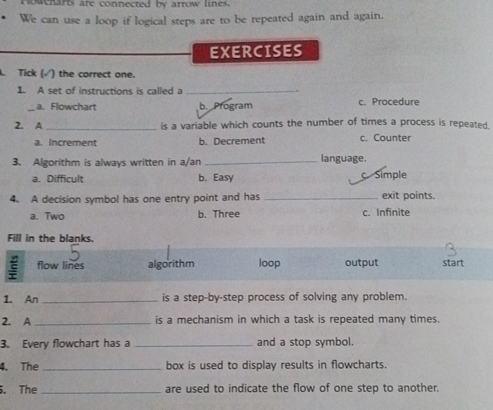 Tick ( ) the correct one. 1. A set of | StudyX