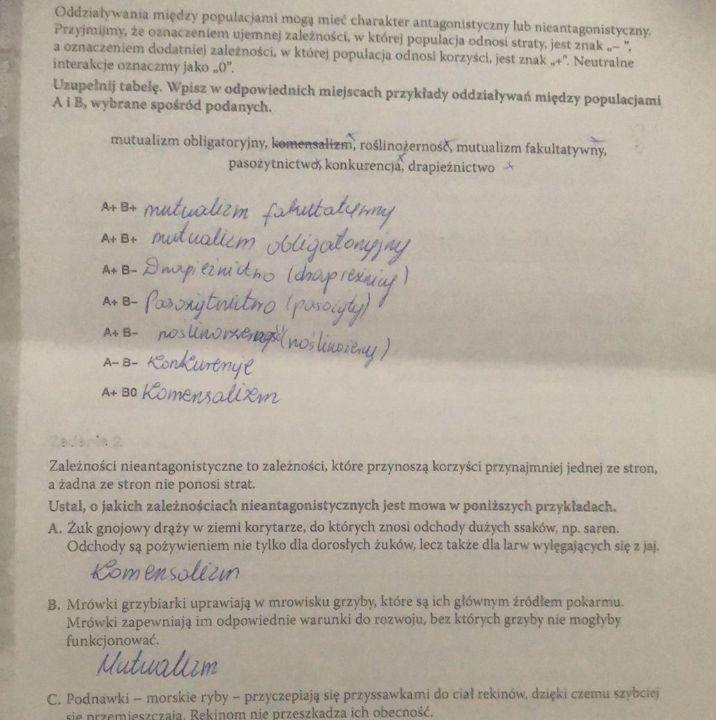 Uzupełnij tabelę. Wpisz w odpowiednich | StudyX