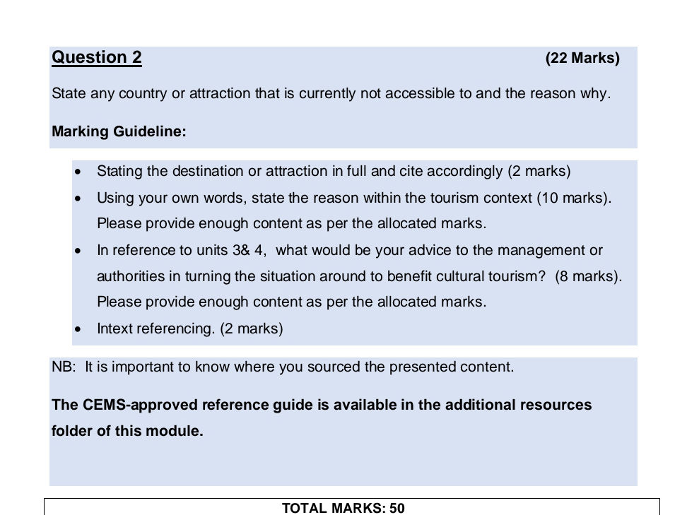 Question 2 (22 Marks) State any country or | StudyX