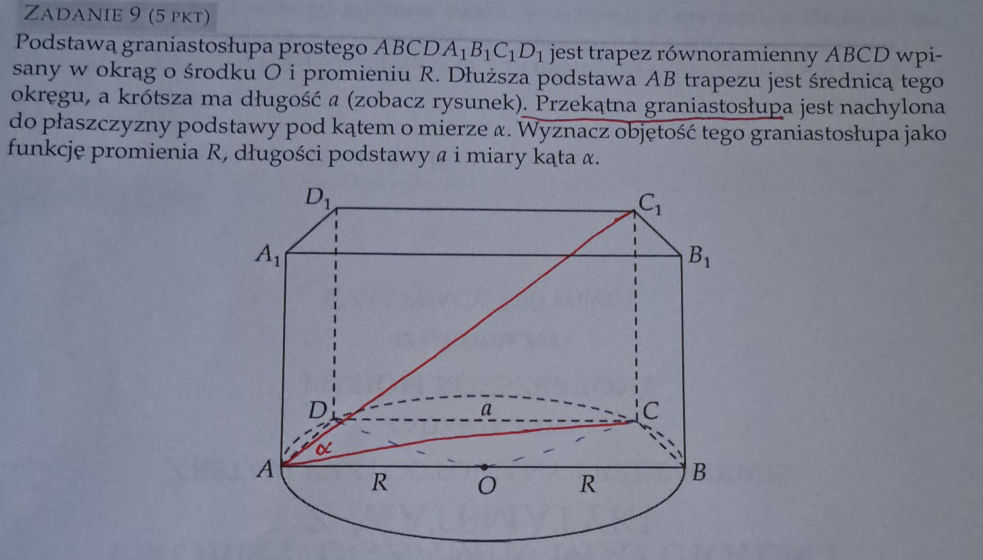 ZADANIE 9 (5 PKT) Podstawą graniastosłupa | StudyX