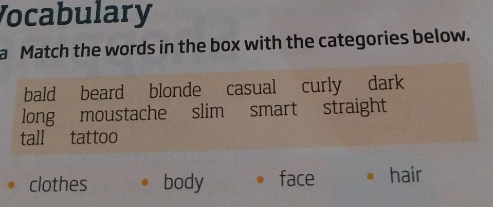 Match the words in the box with the | StudyX
