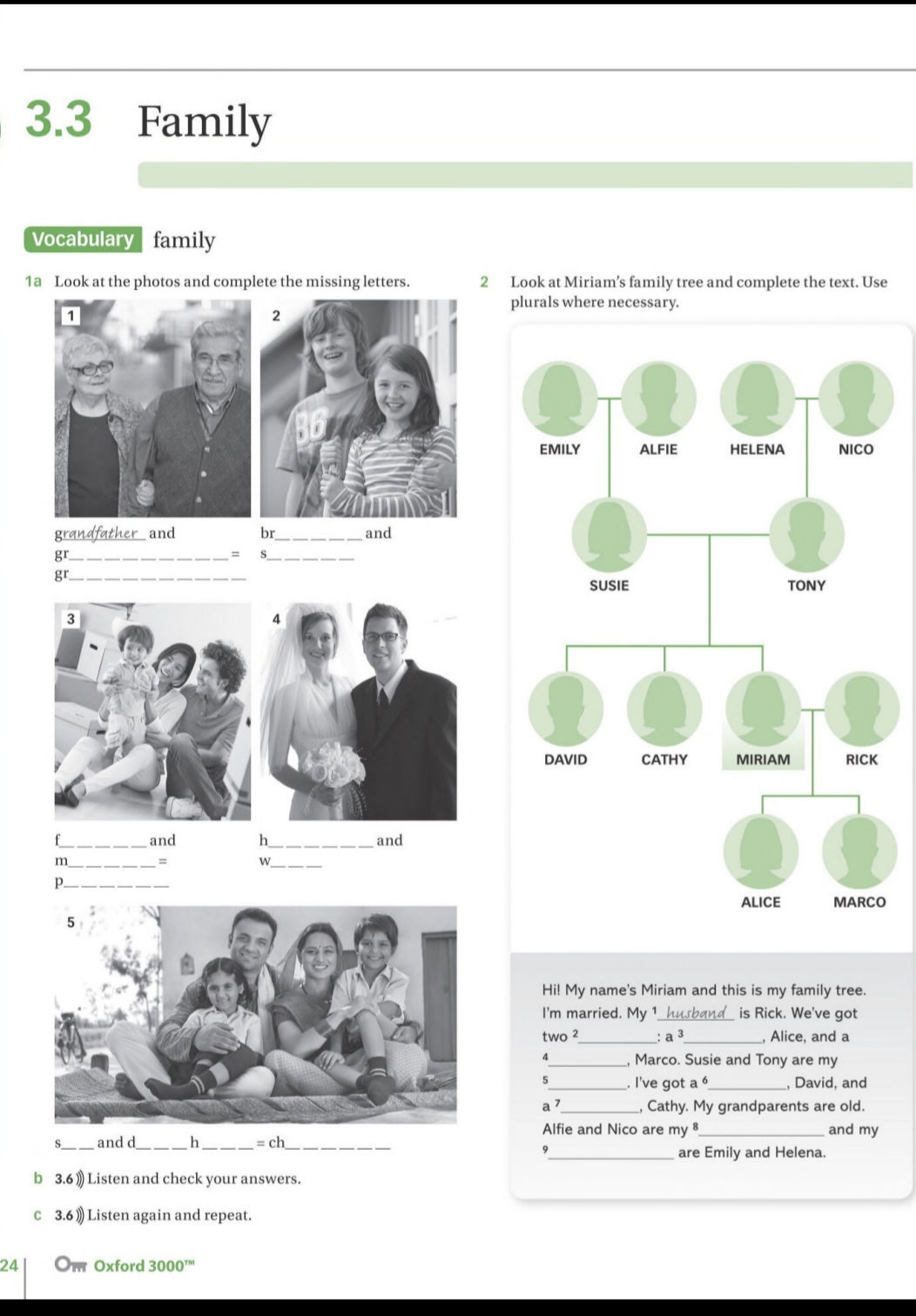 1a Look at the photos and complete the | StudyX