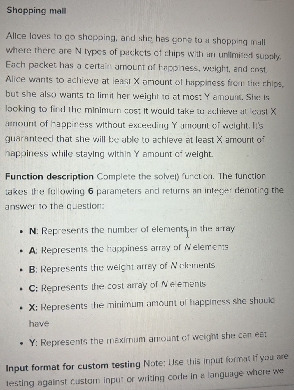 Complete the solve() function. The function | StudyX