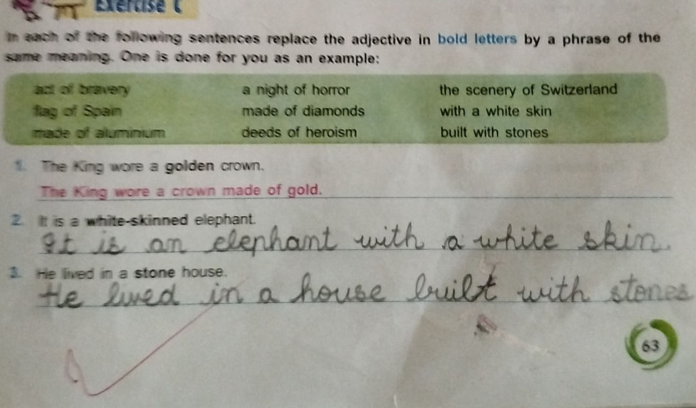 In each of the following sentences replace | StudyX