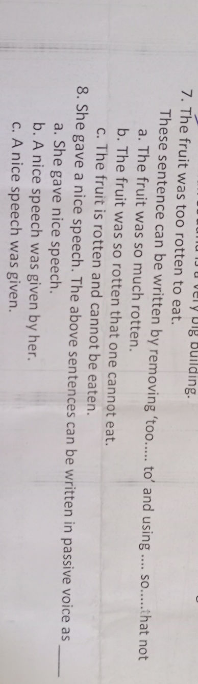 7. The fruit was too rotten to eat. These | StudyX