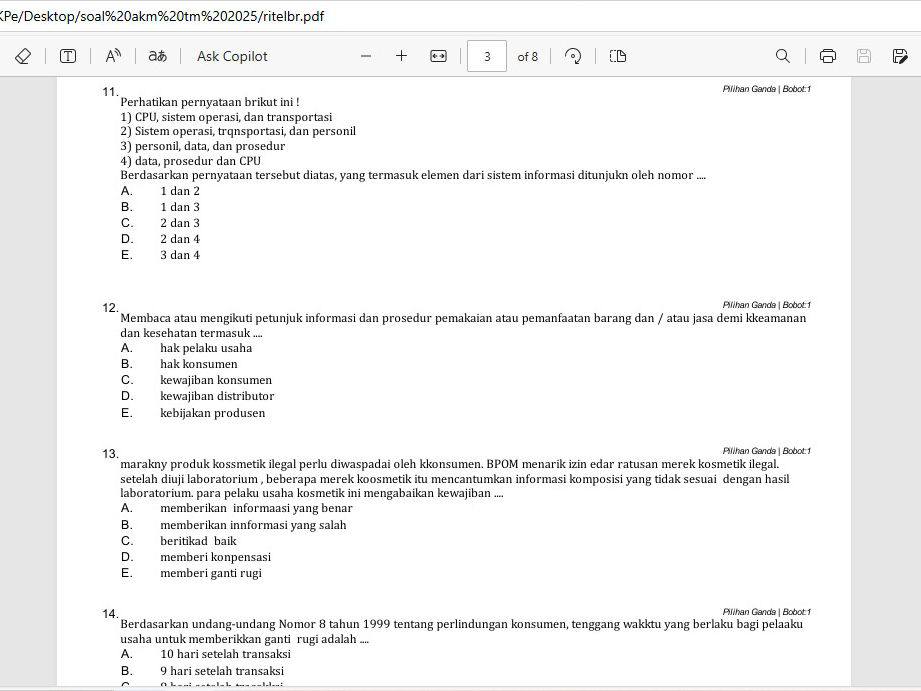 11. Perhatikan pernyataan brikut ini ! 1) | StudyX