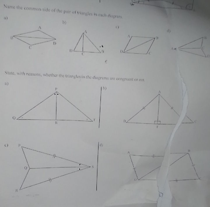 Name the common side of the pair of | StudyX