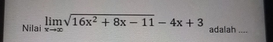$_{x } {16x^2 + 8x - 11} - 4x + 3$ | StudyX