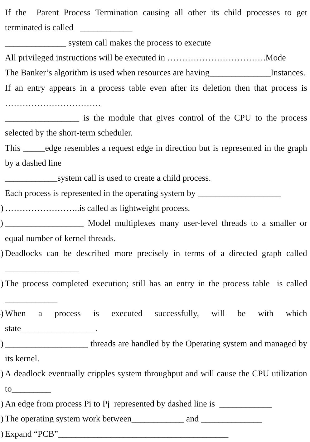 If the Parent Process Termination causing
