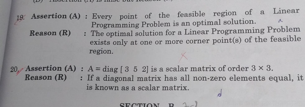 19. Assertion (A) : Every point of the | StudyX