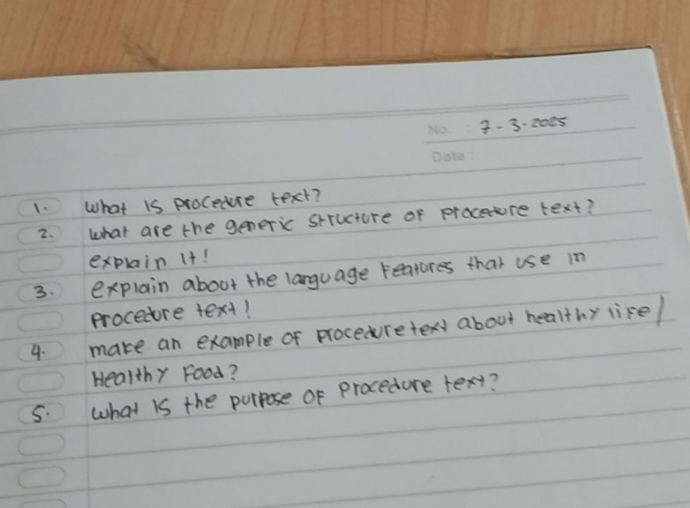 1 what is procedure text 2 what are the studyx