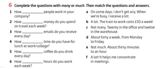 Complete With Questions 6 Complete the questions with *many* or | StudyX