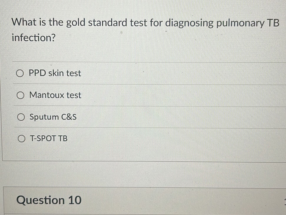 What is the gold standard test for