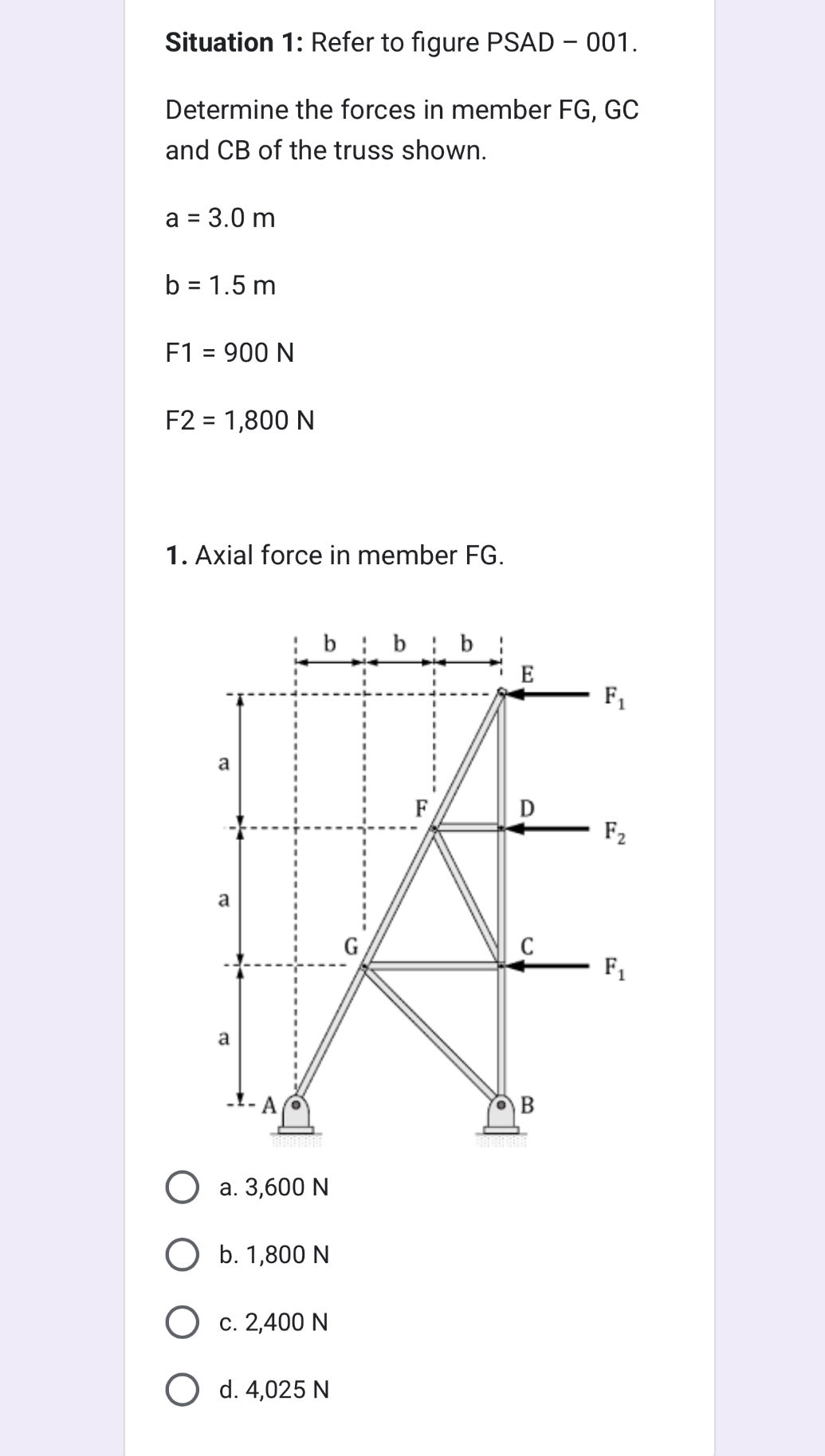 Situation 1: Refer to figure PSAD – 001. | StudyX