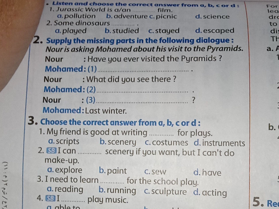 1. Listen and choose the correct answer | StudyX