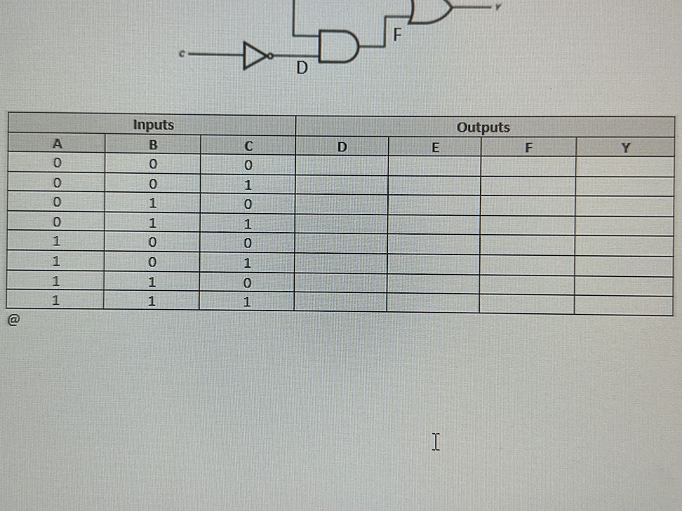 Photo That Show Incomplete Process The image shows a logic circuit diagram and | StudyX
