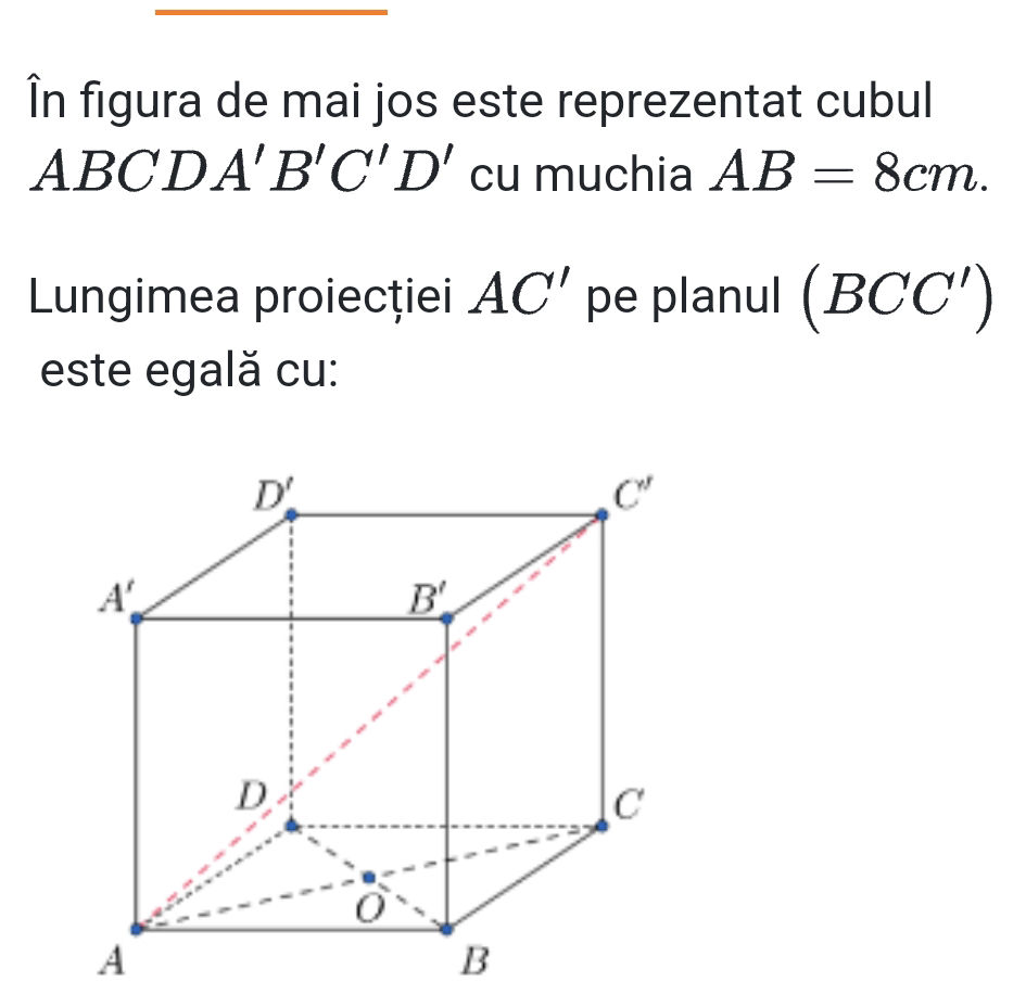În figura de mai jos este reprezentat cubul | StudyX