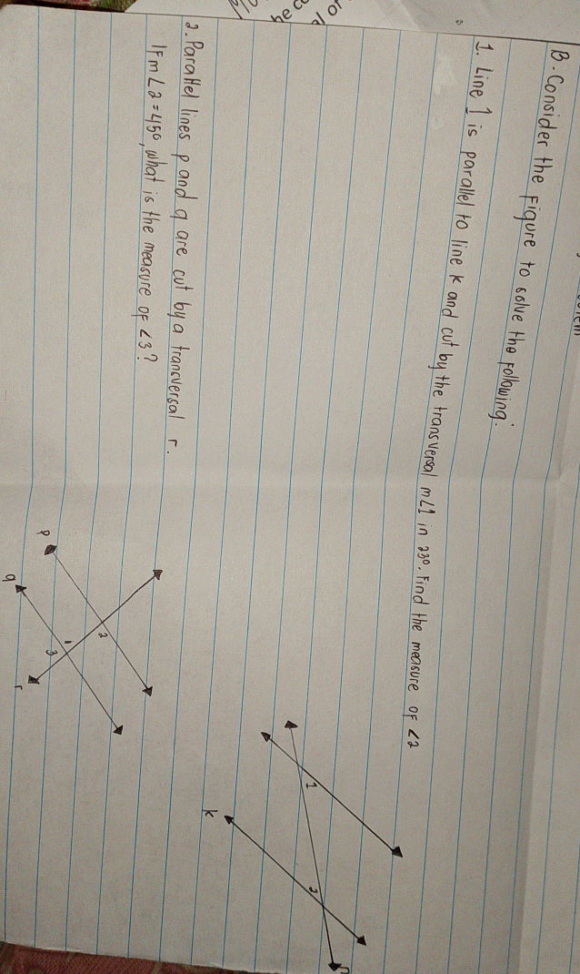 B. Consider the Figure to solve the | StudyX