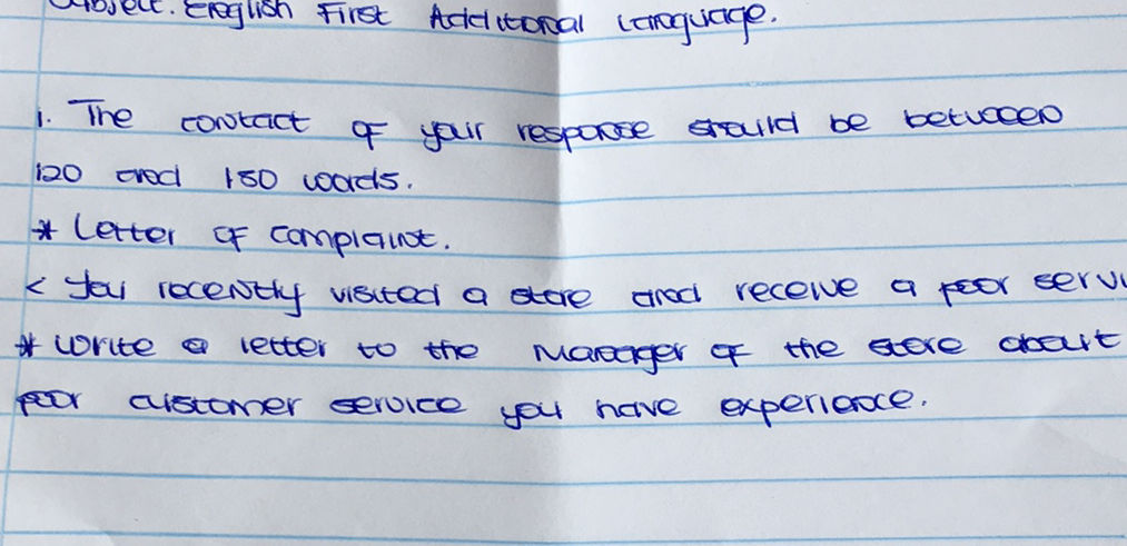 1. The contact of your response should be | StudyX