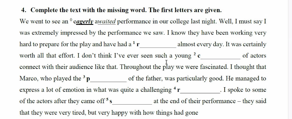 4. Complete the text with the missing word. | StudyX