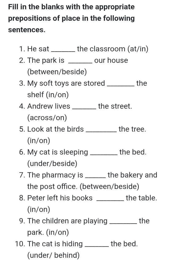Fill in the blanks with the appropriate | StudyX
