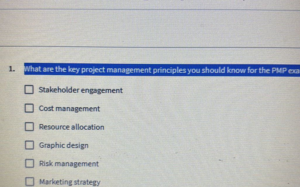 1. What are the key project management | StudyX