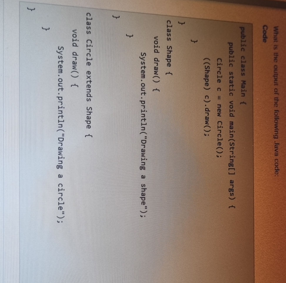 solved 5. what is the output of the following java... What is the output of the following Java | StudyX
