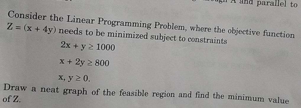 Consider the Linear Programming Problem, | StudyX