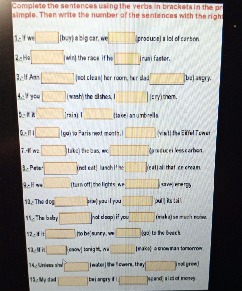 Complete the sentences using the verbs in | StudyX