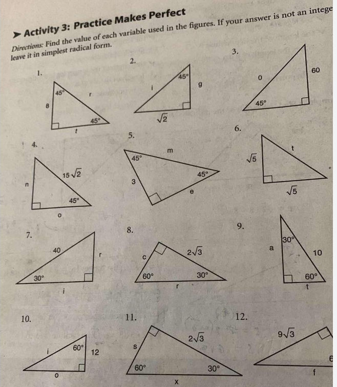 Activity 3: Practice Makes Perfect | StudyX