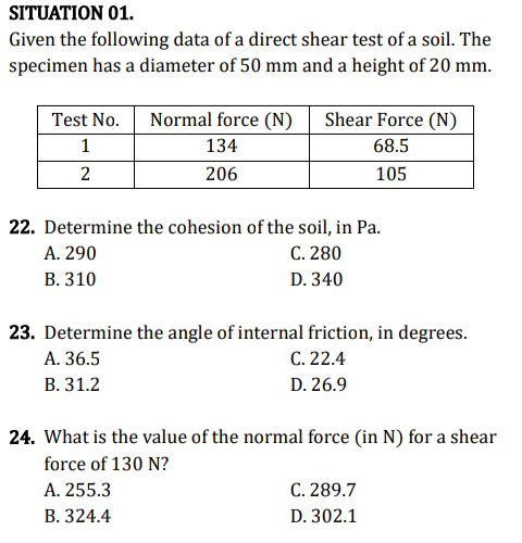 SITUATION 01. Given the following data of a | StudyX