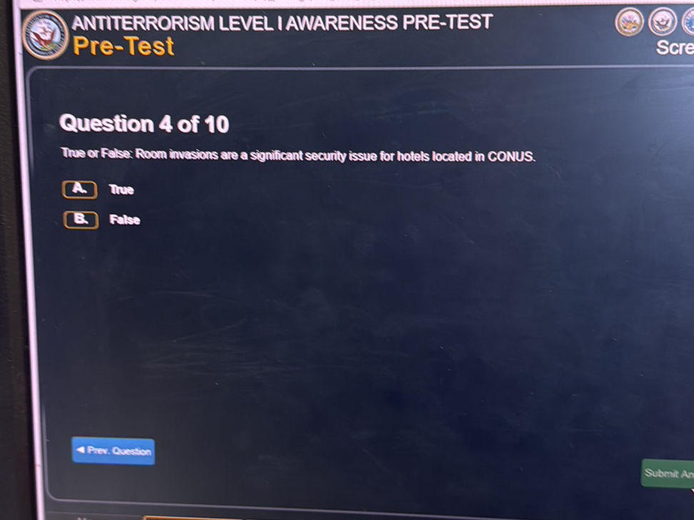 Question 4 of 10 True or False Room StudyX
