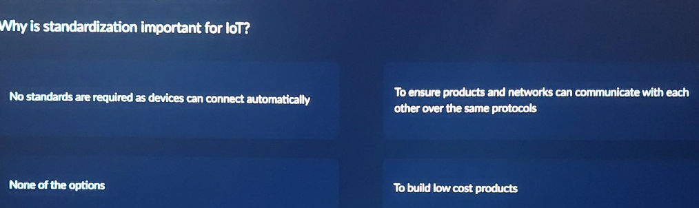 Why is standardization important for IoT? | StudyX