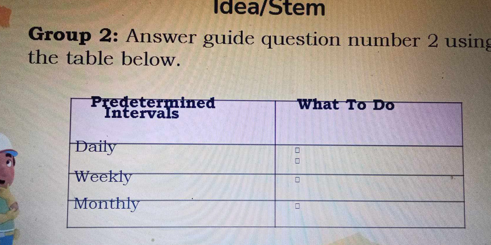 Question Table Guide Group 2: Answer guide question number 2 | StudyX