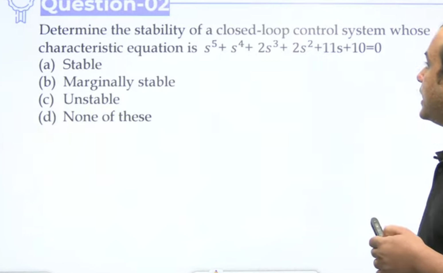 Determine the stability of a closed-loop