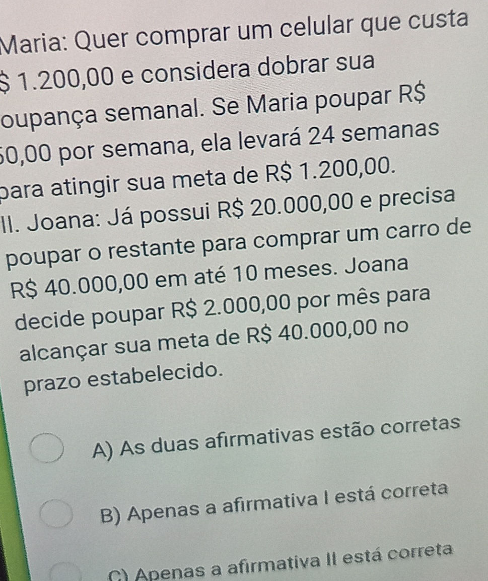 Maria: Quer comprar um celular que custa $ | StudyX