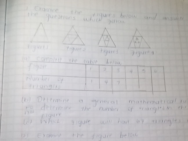 Examine the figures below and answer the