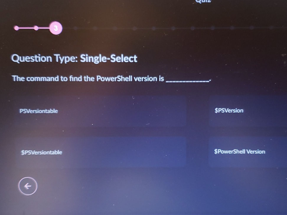 The command to find the PowerShell version | StudyX