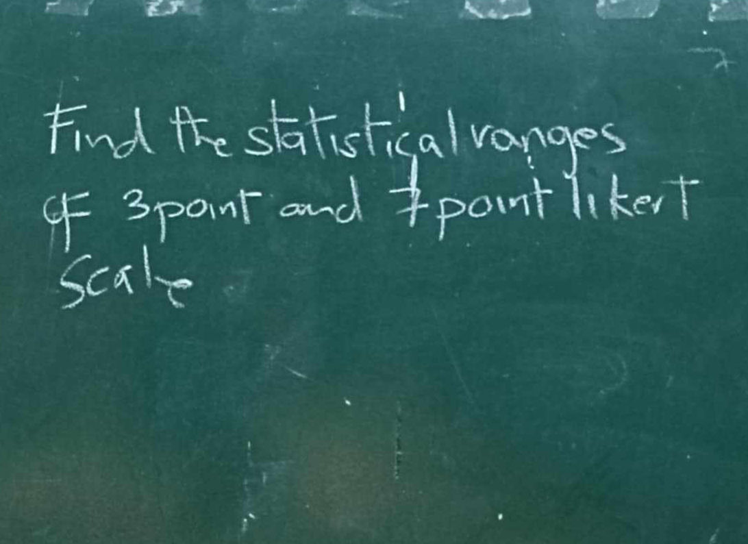 Find the statistical ranges of 3 point and 7 | StudyX