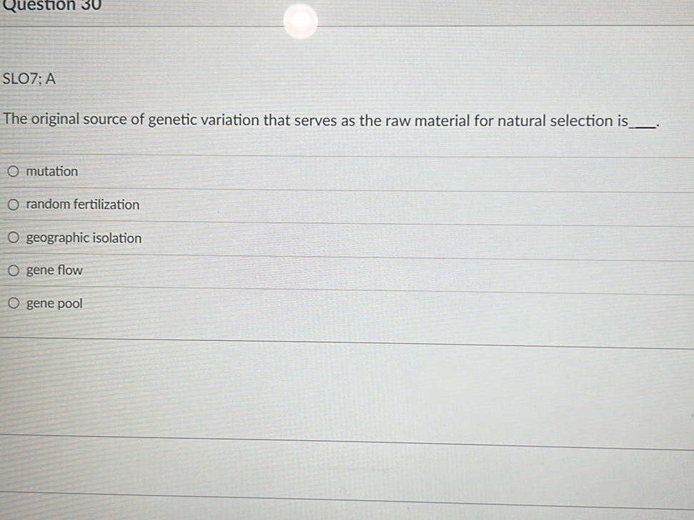 The original source of genetic variation | StudyX