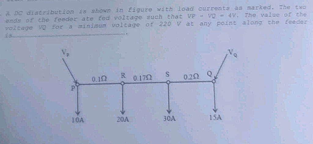 A DC distribution is shown in figure with | StudyX