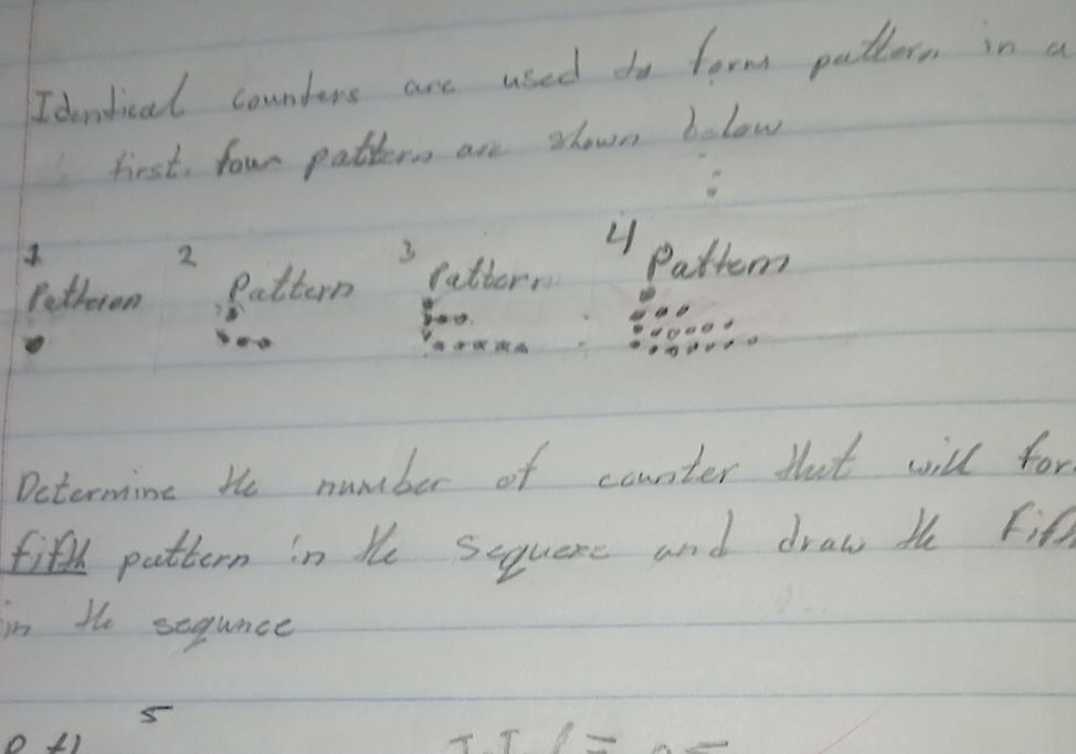Identical counters are used to forms pattern | StudyX