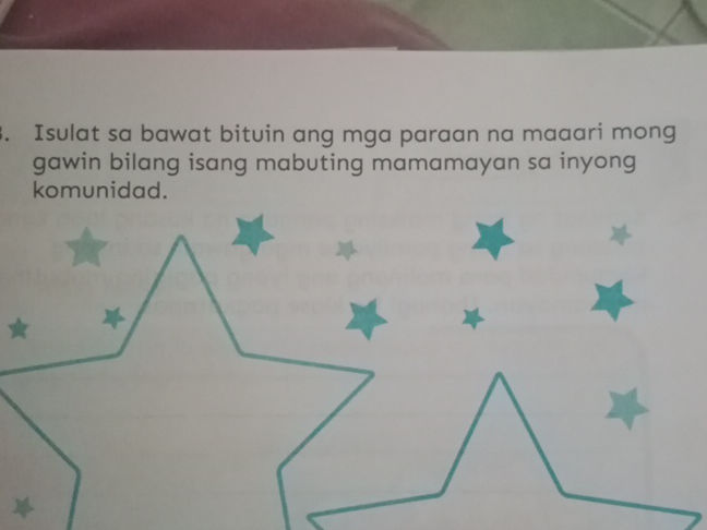 3. Isulat sa bawat bituin ang mga paraan na | StudyX