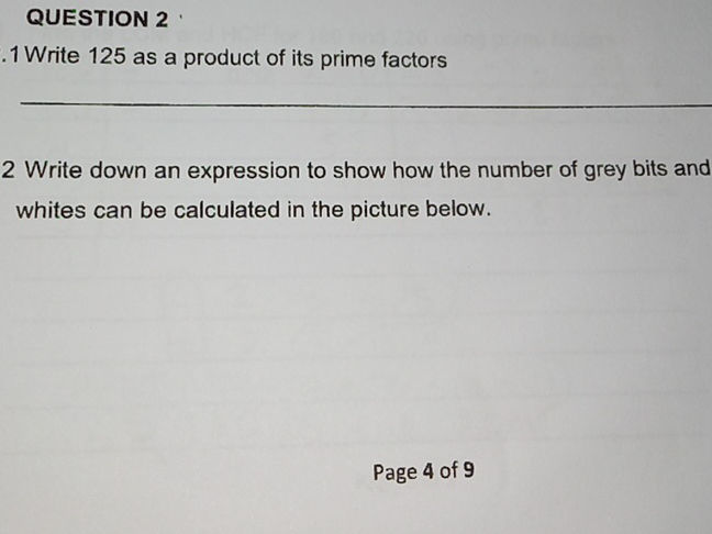 Factor 125 Math 1. Write 125 as a product of its prime | StudyX