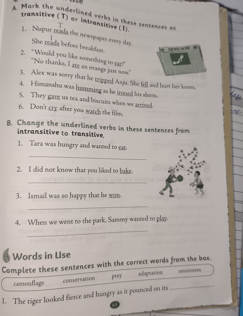 A. Mark the underlined verbs in these | StudyX