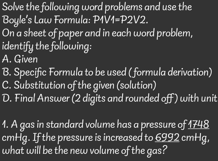 Solve the following word problems and use | StudyX